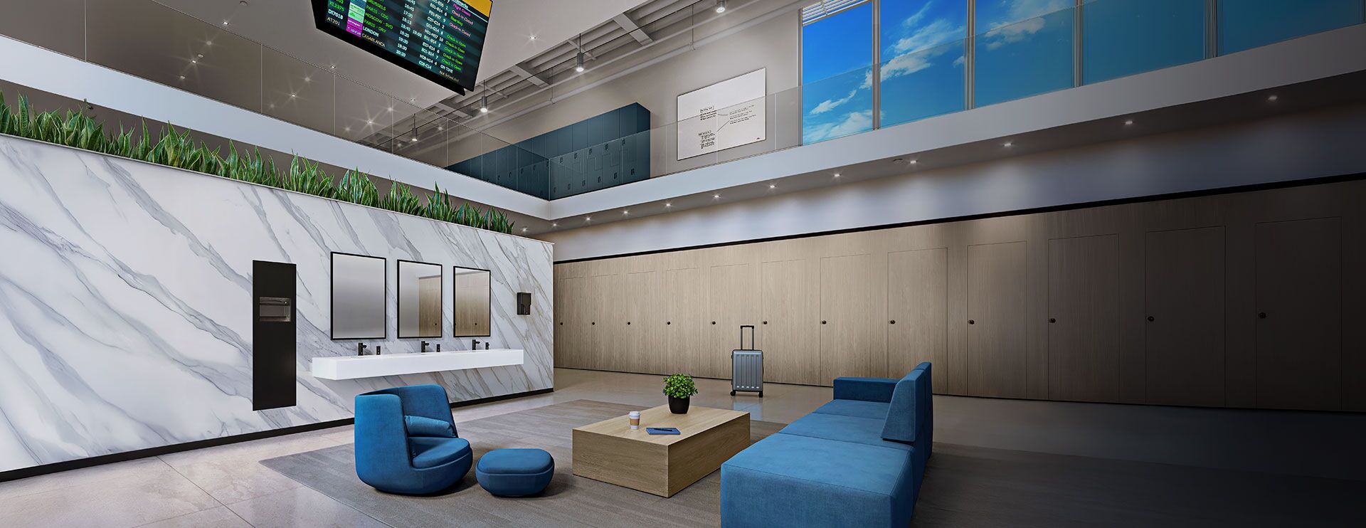 Rendering of a conference room